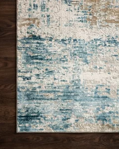 Loloi SIENNE SIE-05 IVORY / AZURE Area Rugs-Perfect rug