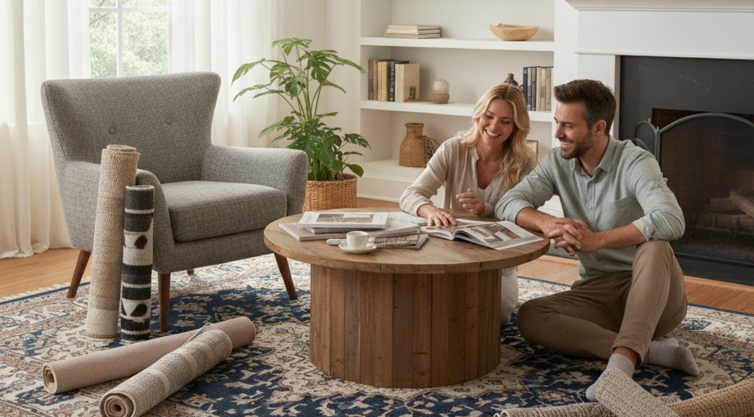 Perfect rug for your home in a stylish living room