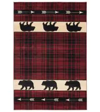 United Weavers Cottage Tartan Bear Machine made Lodge Indoor 2055 414