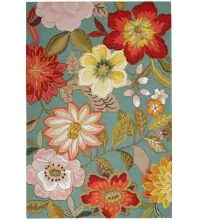 Nourison Fantasy FA18Aqua Area Rugs