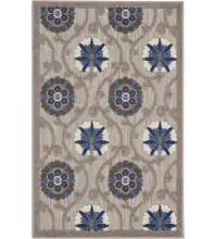 Nourison Aloha ALH19Grey/Blue Area Rugs