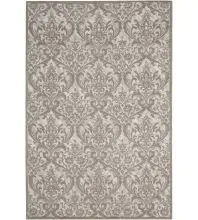 Nourison Damask DAS02Ivory/Grey Area Rugs