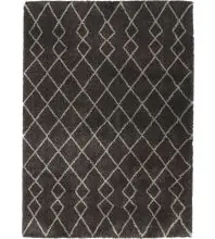 Nourison Geometric Shag GOS01Charcoal Area Rugs