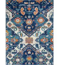 Nourison Passion PSN31Blue/Multicolor Area Rugs