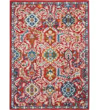 Nourison Passion PSN32Red Multi Colored Area Rugs