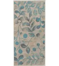 Nourison Tranquil TRA03Ivory/Turquoise Area Rugs