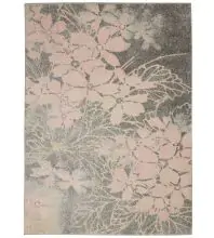 Nourison Tranquil TRA08Grey/Pink Area Rugs