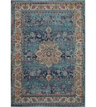 Nourison Vintage Kashan VKA01Blue Area Rugs