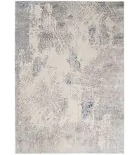 Nourison Sleek Textures SLE06Ivory/Grey Area Rugs