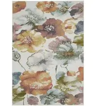 Nourison Trance Contemporary Floral Machine made TRC09 Area Rug