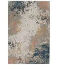 Nourison Rustic Textures RUS13Grey/Blue Area Rugs