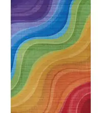 Couristan RAINBOW Digitally Printed 100% Polyester,Synthetic CANDILAND