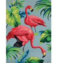 Couristan COVINGTON HAND-HOOKED 100% Polypropylene,Synthetic FLAMINGOS