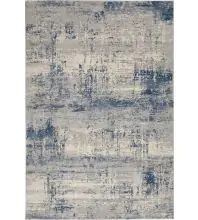 Nourison Rustic Textures RUS10Ivory Blue Area Rugs