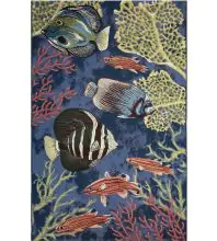 Trans Ocean Marina 8201 Blue Area Rug