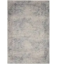 Nourison Rustic Textures RUS09Ivory Light Blue Area Rugs