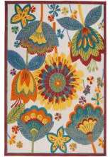 Nourison Aloha ALH25 Img1 Transitional Floral Outdoors Area Rugs