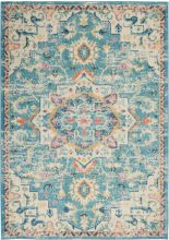 Nourison Passion PSN25Ivory/Light Blue Area Rugs