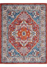 Nourison Passion PSN33Red Multi Colored Area Rugs