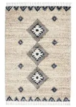 Nourison Scandinavian Shag SCN03Ivory/Blue Area Rugs