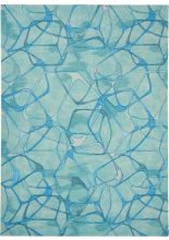 Nourison Symmetry SMM05Aqua Blue Area Rugs