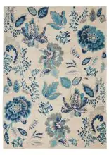 Nourison Tranquil TRA02Ivory/Light Blue Area Rugs