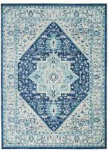 Nourison Tranquil TRA06Ivory/Navy Area Rugs