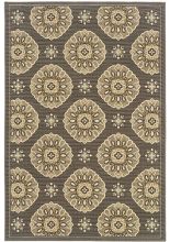 Oriental Weavers Bali BAL-5863N GREY   6' 7" X 9' 6" Imgs Floral Outdoors Area Rugs