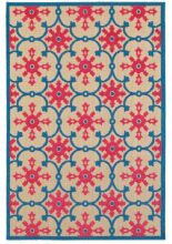 Oriental Weavers CAYMAN CAY-190L9 Sand  2' 3" X 7' 6" Img1 Traditional Floral Outdoors Area Rugs