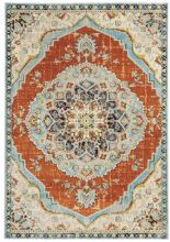 Oriental Weavers XANADU XANAD-1332Q Orange/ Blue Area Rugs